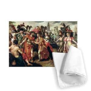  Laban Searching for Eliezer at the Well (oil   Tea Towel 
