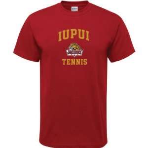  IUPUI Jaguars Cardinal Red Tennis Arch T Shirt Sports 