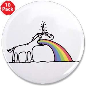    3.5 Button (10 Pack) Unicorn Vomiting Rainbow 