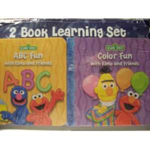 Street 2 Book Learning Set ~ ABC Fun and Color Fun (Learning with Elmo 