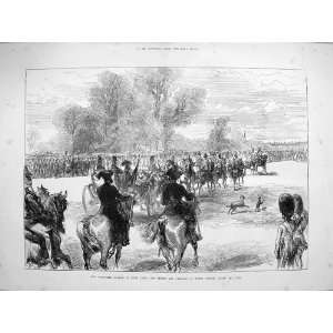  1876 Volunteer Review Hyde Park Prince Wales Horses