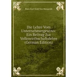   (German Edition) Hans Karl Emil Von Mangoldt  Books