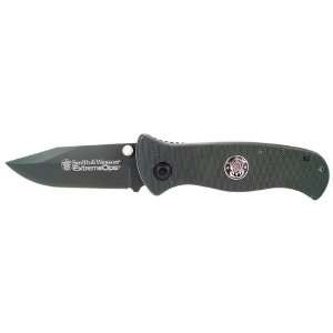  Extreme Ops 3.00 in. Black Blade Black G10 Handle Plain 