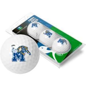  Memphis Tigers Top Flite XL Golf Balls 3 Ball Sleeve (Set 