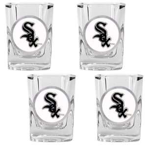  Chicago White Sox MLB 4pc Square Shot Glass Set Sports 