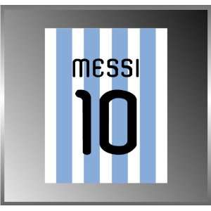 Lionel Messi Number 10 Argentina Vinyl Decal Bumper Sticker 4x 5