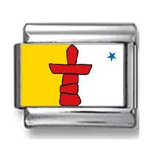  Nunavut, Canada Flag Photo Italian Charm Jewelry