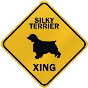  ONLY  SILKY TERRIER XING  CROSSING SIGN DOG