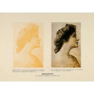  1908 Print Woman Head Amstutz Akrography Akrotone Tint 