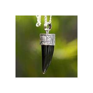  Obsidian necklace, Jaguar Amulet Jewelry