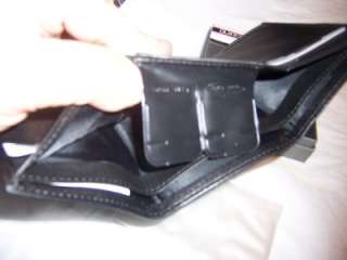 NIB Buxton Leather Trifold Wallet,Black  