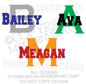 Personalized Girls / Boys Name Vinyl Lettering Wall Art  