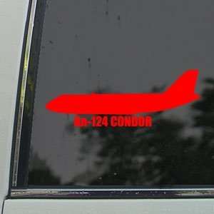  An 124 CONDOR Red Decal Military Soldier Window Red 