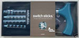 Blue Pepa Switch Sticks   Luxury Folding Walking Stick  