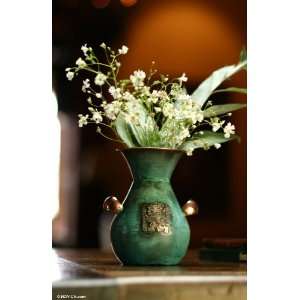  Copper vase, Messenger with Llama