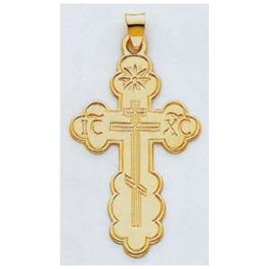  14kt Yellow Gold Eastern Orthodox Cross   XR570 Jewelry