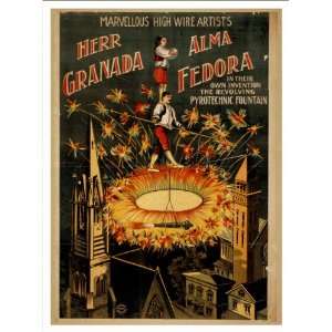 Historic Theater Poster (M), Herr Granada Alma Fedora in 