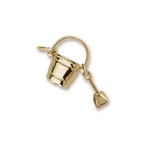  Rembrandt Charms Pail and Shovel Charm, 14K Yellow Gold Jewelry