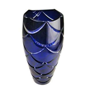  Faberge Cobalt Pine Cone Crystal Vase M