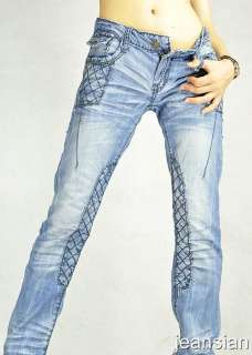 VVW Italian Designer Womens Jeans Denim Pants Low Rise Sexy W27 W 30 