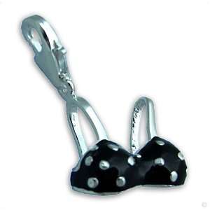   Bra black and silver points #8534, bracelet Charm  Phone Charm