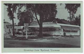 Postcard Lindholm’s Diner in Rutland, Vermont  