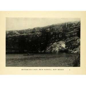  1909 Print Bottomless Deep Lake New Mexico Pecos River 