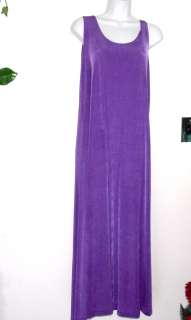 Turquoise or Medium Purple Slinky JOSTAR Long Tank dress L XL  