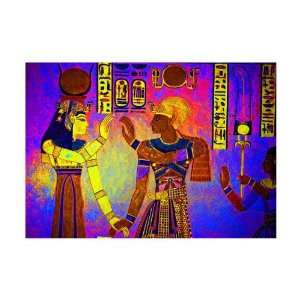 Isis, Ramesses III Rendering by John K. Nakata. Size 14.00 X 20.00 Art 