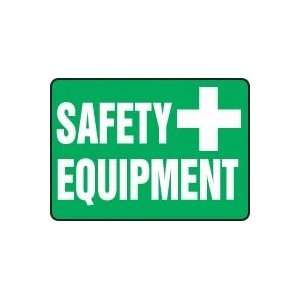  SAFETY EQUIPMENT (W/GRAPHIC) 10 x 14 Adhesive Vinyl Sign 