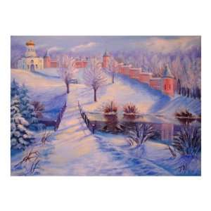  Russian vinter motives. Giclee Poster Print by Julia 