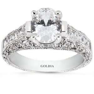    2.00 Ct. Antique Style Oval Diamond Engagement Ring Jewelry