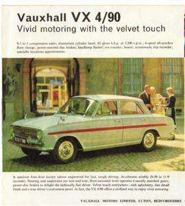 VAUXHALL CRESTA   VICTOR   VELOX   VX4/90   CAR SALES BROCHURE 1962 