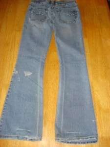   Painted Unique WORN Silver Jeans Size 28/33 AIKO Good Condition  