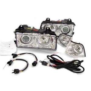   Angel Eye Projector Headlights with Matching Corner Lights Automotive