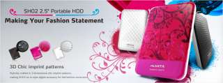 New Hot ADATA SH02 2.5” 1TB Pink Mini Portable Hard Disk Drive 