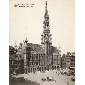  Vintage Post Card BRUXELLES HOTEL DE VILLE (Brussels Town 