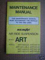 Neway Art Series Air Ride Suspension Maintenance Manual  