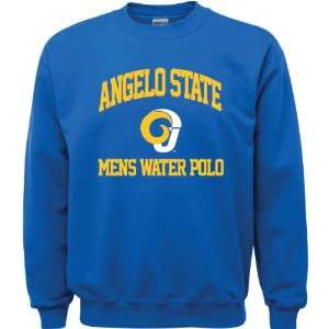 Angelo State Rams Royal Blue Youth Mens Water Polo Arch Crewneck 