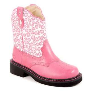  Roper Girls Pink Animal Print Glitter Cute Pageant Boots 