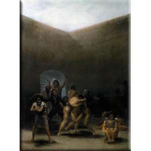 The Yard of a Madhouse 12x16 Streched Canvas Art by Goya, Francisco de
