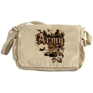  Khaki Messenger Bag Army US Grunge Any Time Any Place Any 