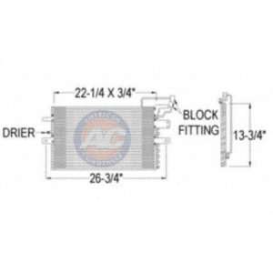  A/C CONDENSER saab 9 5 99 01 ac Automotive