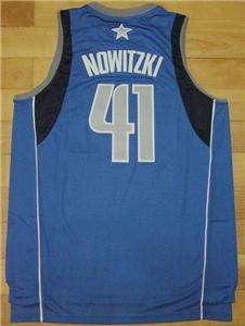 DIRK NOWITZKI #41 DALLAS MAVS NBA REV 30 JERSEYS BLUE  