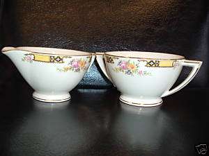 EDWIN M. KNOWLES CREAM & PITCHER SET HOSTESS PATTERN  