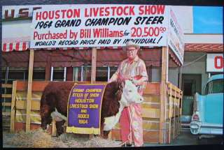 HOUSTON TX*GRAND CHANP STEER* BILL WILLIAMS $20K  