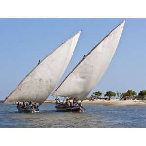  Kenya; Two Jahazi Boats Sailing Off Lamu Island; Premium 