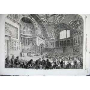    1861 Recent Sitting French Senate Men Meeting Hall