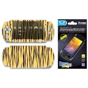   PSP 2000 Slim Skin Decal Sticker plus Screen Protector   Tiger Print