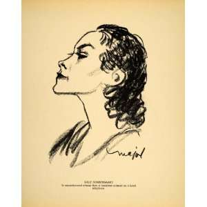 1938 Gale Sondergaard Actress Henry Major Lithograph   Original 